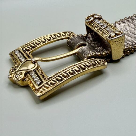 Vintage 90s Streats Ahead Leather Belt with Rhinestones Glam Western Cowgirl New main image 10